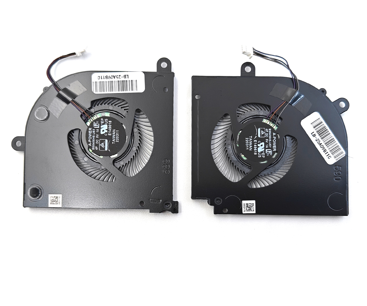 Genuine CPU + GPU Fan for MSI Stealth 15M B12, MS-15B1 Series Laptop