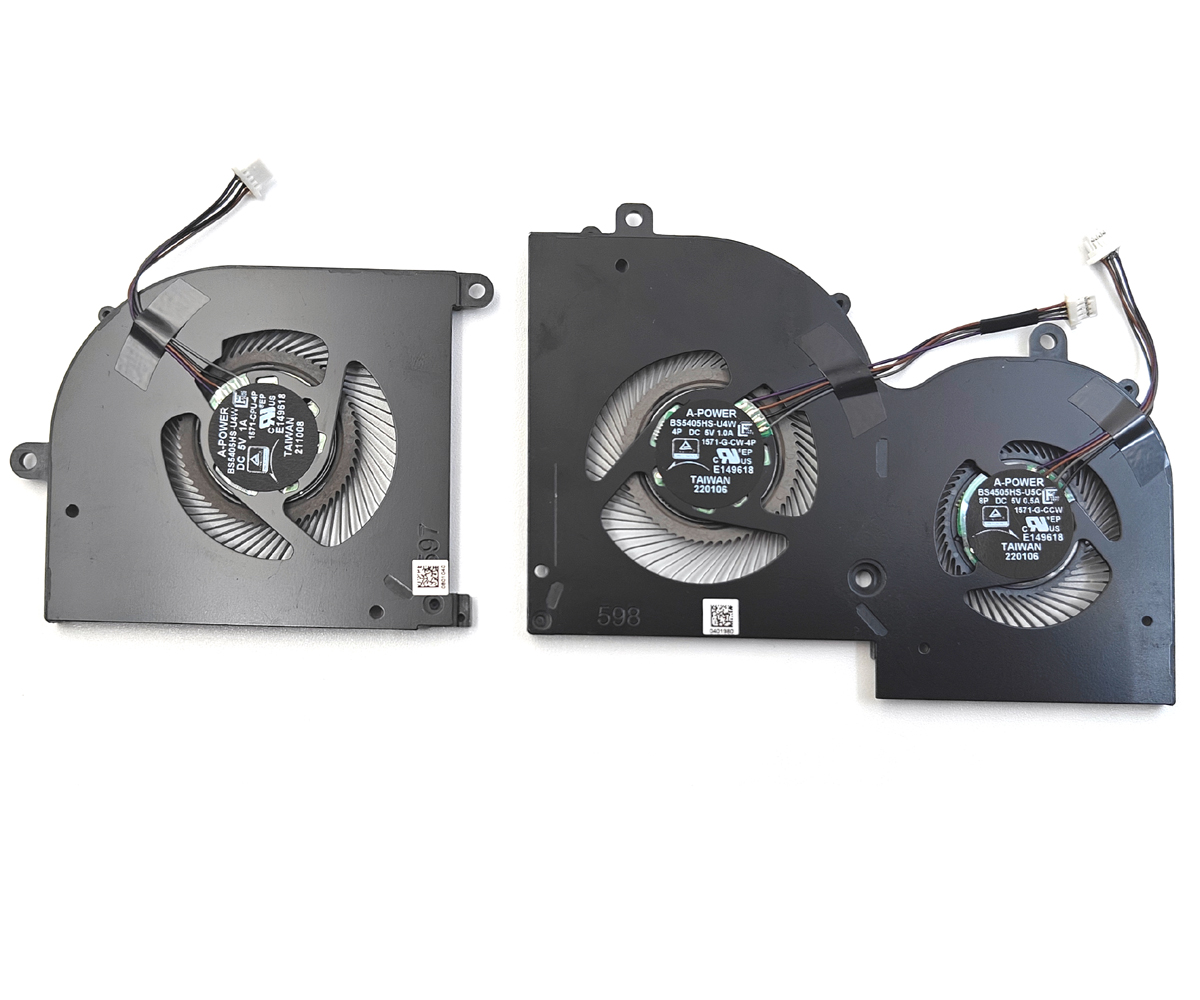 Genuine CPU + GPU Fan for MSI Creator Z16 A11, MS-1571 Series Laptop