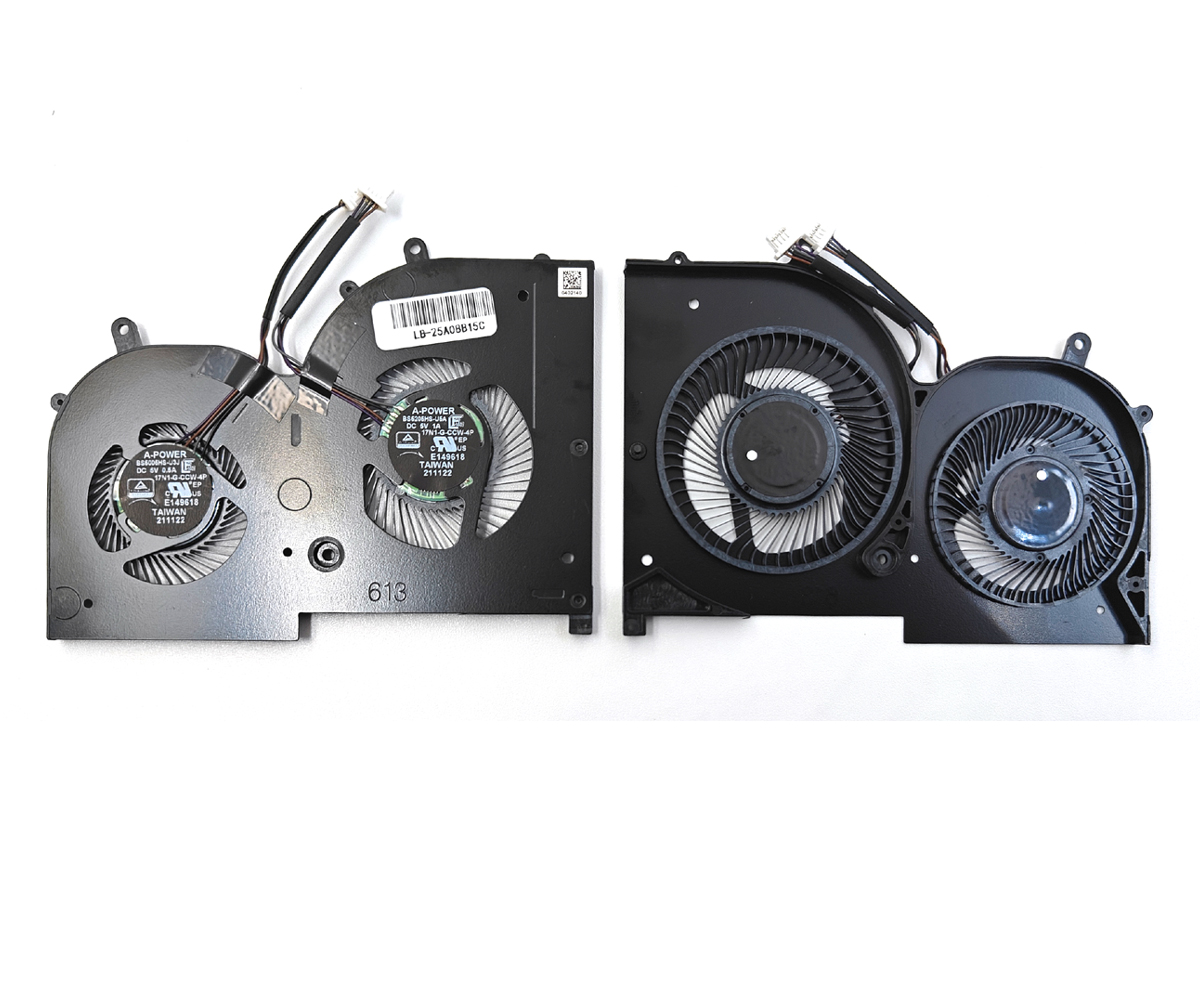 Genuine CPU + GPU Fan for MSI Creator Z17 A12, CreatorPro Z17 A12, MS-17N1 Series Laptop
