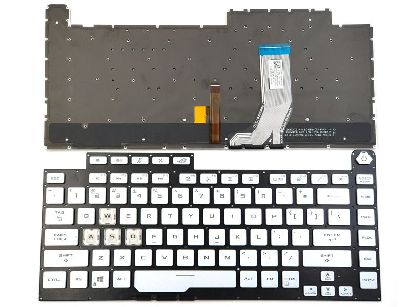 Genuine Backlit Silver Keyboard for Asus ROG Strix G531GT G531GU G512  G512LI G512LU G512LV G512LW Laptop