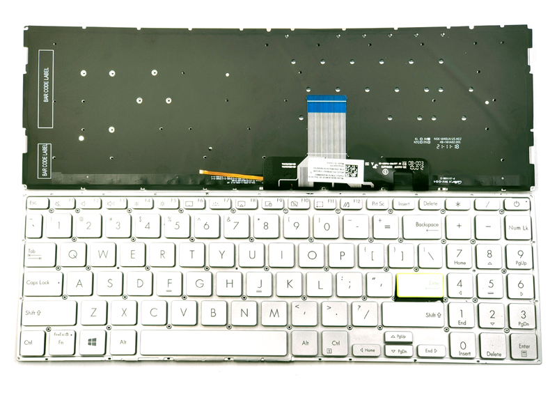 Genuine Backlit Silver Keyboard For Asus E510 L510 S533 X521 Series Laptop