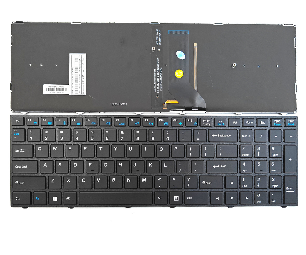 Replacement Backlit Keyboard for Clevo N250 N650 N750 N770 Series Laptop