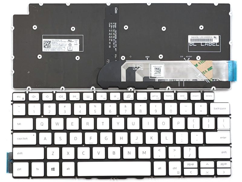 Genuine Backlit Silver Keyboard for Dell Inspiron 5390 5391 5493 5498 7391 7490 7491 Laptop