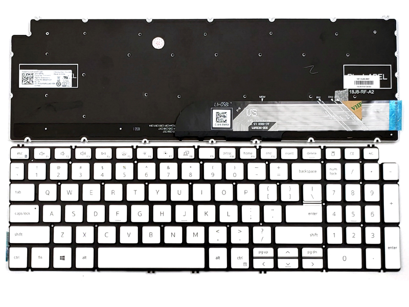 Genuine Silver Backlit Keyboard for Dell Inspiron 5584 5590 5593 5594 7590 7591 7791 Series Laptop