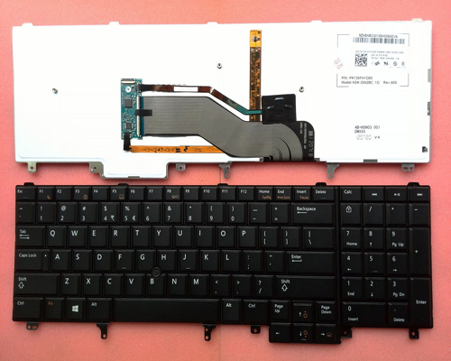 Genuine Dell Latitude E5520 E6520 E6540 Series Laptop Keyboard -- With Pointing Stick (Pointer), With Backlit