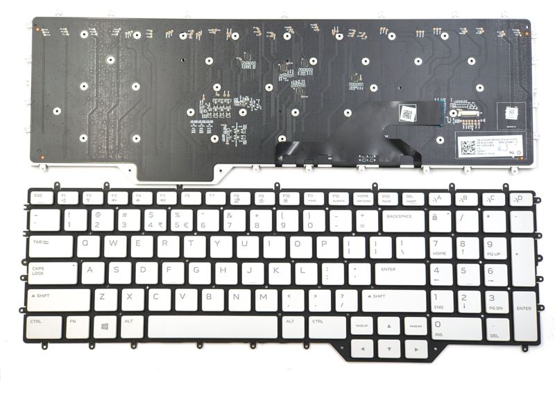 Genuine Per Key RGB Backlit Silver Keyboard For Dell Alienware M17 R2 R3 Laptop