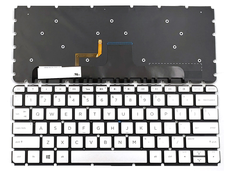 Genuine Silver Backlit Keyboard for HP 13-AB Series Laptop