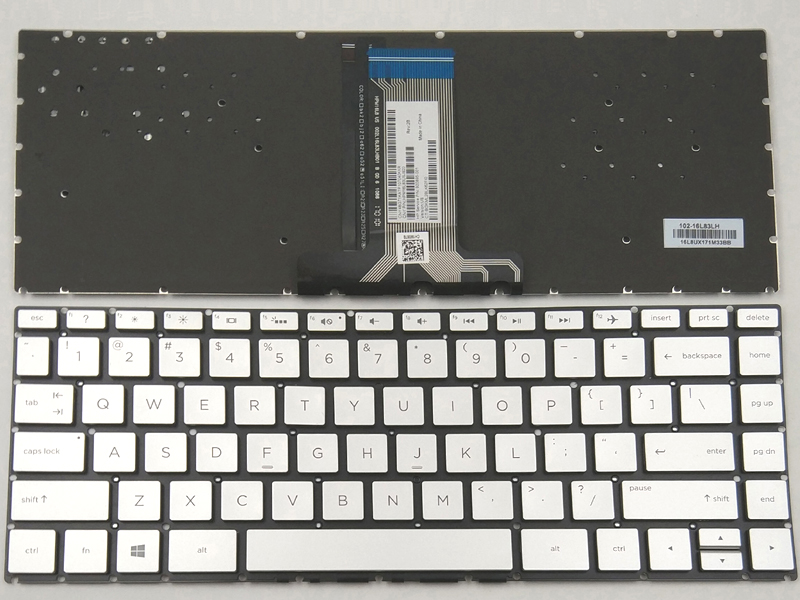 Genuine HP Pavilion X360 14-BA 14-BS Series Backlit Keyboard Silver