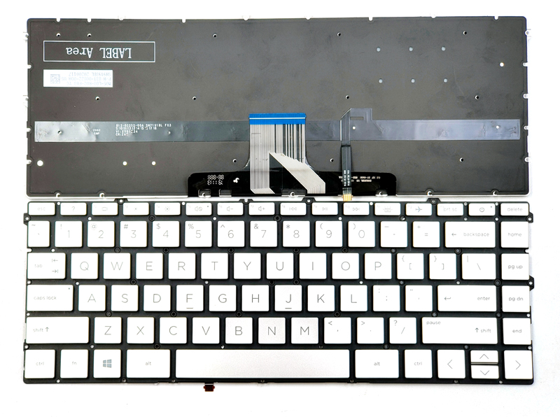 Genuine Silver Backlit Keyboard For HP Pavilion x360 Convertible 14-DW Series Laptop