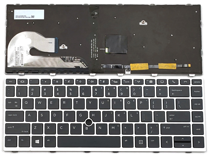 Genuine HP Elitebook 745-G5 840-G5 840-G6 Backlit Keyboard -- With Frame & Mouse Point