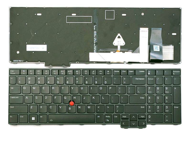 Genuine Backlit Gray Keyboard for Lenovo Thinkpad T16 Gen 1, P16s Gen 1, L15 Gen 3 Series Laptop