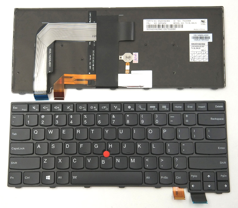 Genuine Lenovo Thinkpad T460S Series Laptop Backlit Keyboard