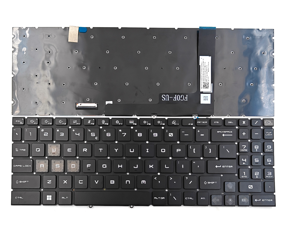 Genuine Backlit Keyboard for MSI Raider GE68HX GE78HX,  Vector GP68HX GP78HX, Vector 16 17 Series Laptop