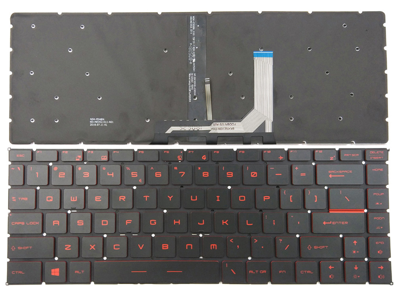 Genuine MSI GF63 GF63-8RC GF63-8RD Backlit Keyboard