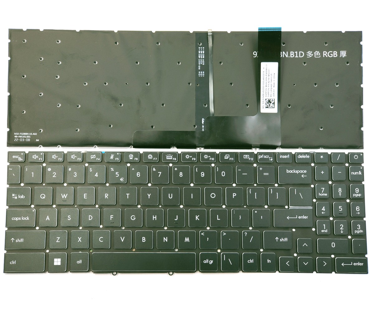Genuine RGB Backlit Keyboard for MSI Pulse GL66 GL76, Katana GF66, Crosshair 15 A11, Crosshair 17 A11 Series Laptop