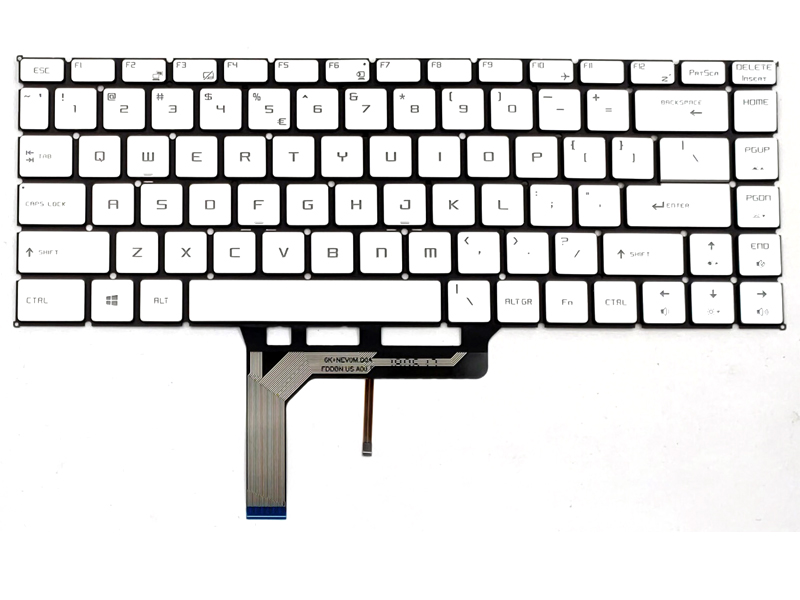 Genuine Backlit Silver Keyboard for MSI GS65 GS65VR Modern-14 Series P65-Creator PS42-Modern PS63-Modern Series Laptop