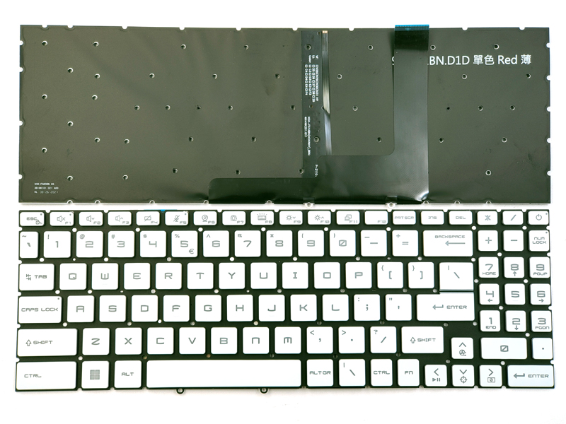 Genuine Backlit Keyboard for MSI Sword 15 A11 A12 A13, Sword 17 A11 A12 A13 Series Laptop