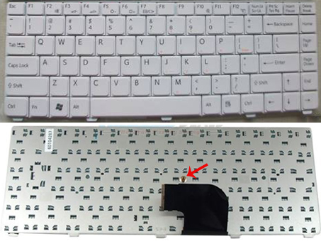 Original Sony VAIO VGN-C Series Laptop Keyboard White