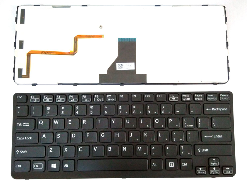 Genuine New Sony VAIO E 14" E141 SVE141 SV-E141 Series Laptop Keyboard -- with Backlit, Black
