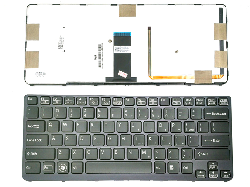 Genuine New SONY VAIO SVE14A SV-E14A SVE14AXXXX Series Laptop Keyboard -- with Backlit, Black