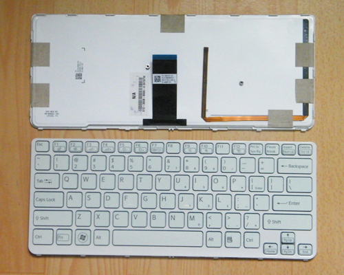 Genuine New SONY VAIO SVE14A SV-E14A SVE14AXXXX Series Laptop Keyboard -- with Backlit, White