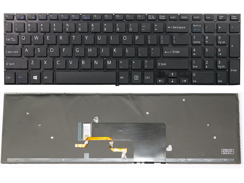 Genuine New Sony VAIO Fit 15 SVF15 SVF152 SVF153 Series Laptop Backlit Keyboard -- without Frame