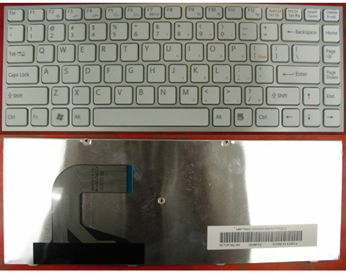 Genuine New Sony VAIO VPC-S, VPCS Series Laptop Keyboard - White