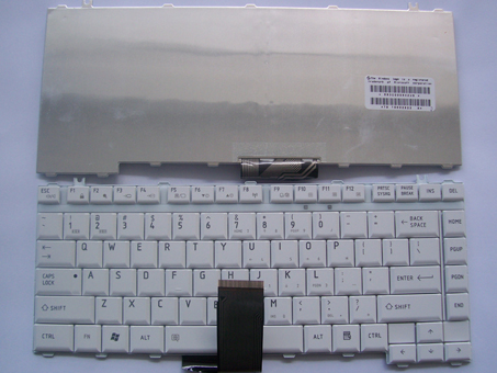 Genuine Toshiba Satellite A200, A205, A210, A215 Laptop Keyboard -- [Color:White]