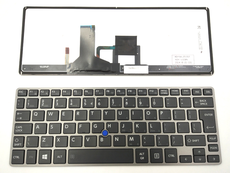 Genuine Backlit Keyboard for Toshiba Portege Z30 Z30T Laptop -- With Pointing Stick (Pointer)